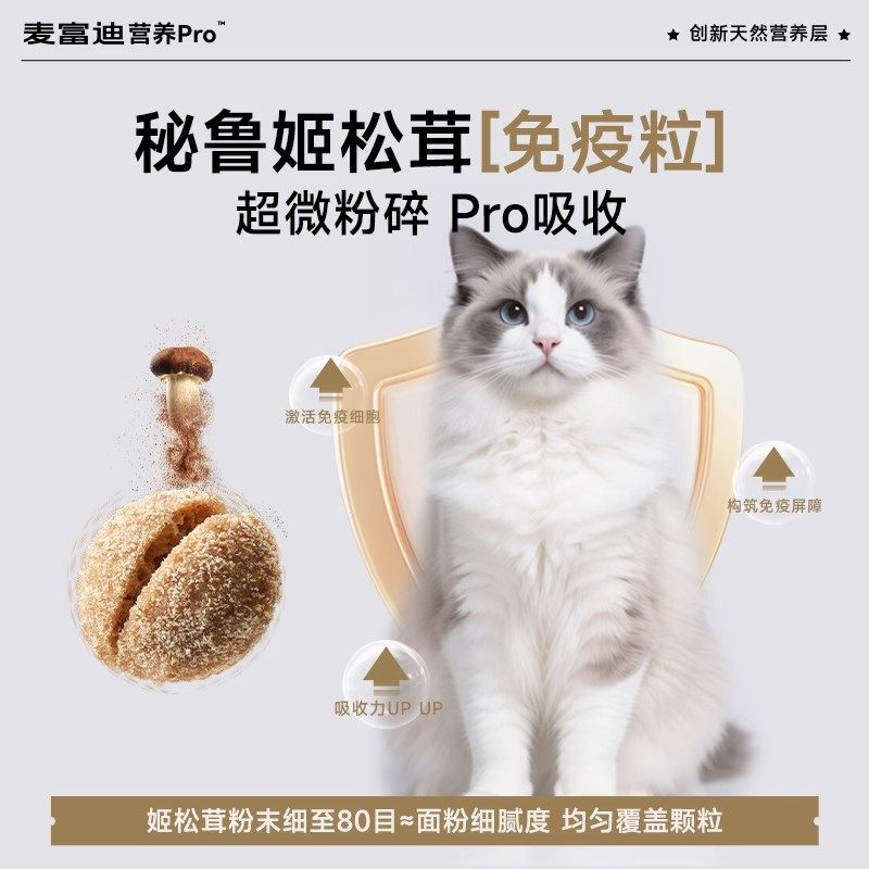 麦富迪猫粮营养pro姬松茸双鲜肉护毛免疫成幼猫全期通用高肉天然,淘宝优惠券,粉丝福利购,淘宝优惠卷