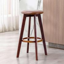 Solid Wood Bar Chair Bar Chair Retro American Bar Chair Home Brief High Footstool Fore Swivel Creativity Bar Stool