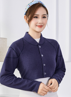 秋冬季护肩女睡觉穿蚕丝绒保暖防寒护颈椎护肩膀加厚长袖男士坎肩