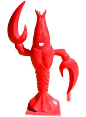 玻璃钢发光龙虾雕塑摆件模型仿真海鲜室外饭店装饰迎宾餐厅门口