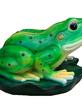 喷水大青蛙摆件花园户外动物仿真流水大天鹅模型雕塑庭院鱼池装饰