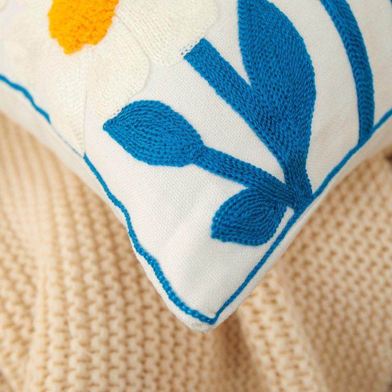 北欧田园风抱枕套含芯刺绣花草抱枕靠枕套垫午睡枕沙发客厅可拆洗,淘宝优惠券,粉丝福利购,淘宝优惠卷