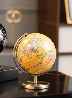 现代轻奢高档地球仪摆件办公室书房桌面摆设客厅电视柜家居装饰品