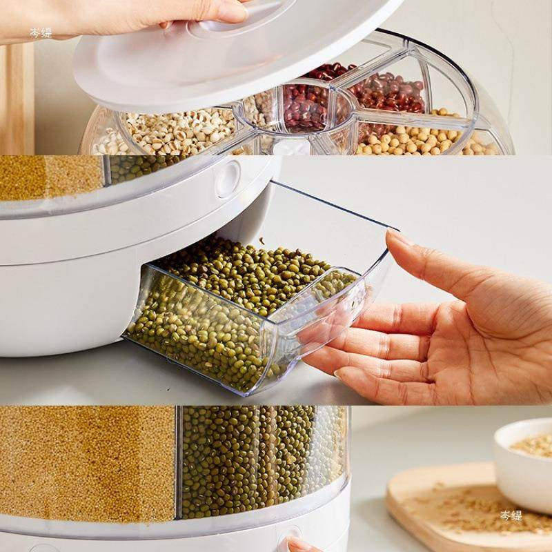 米桶旋转五谷杂粮装大米收纳盒家用防虫防潮密封放储米箱2025新款,淘宝优惠券,粉丝福利购,淘宝优惠卷