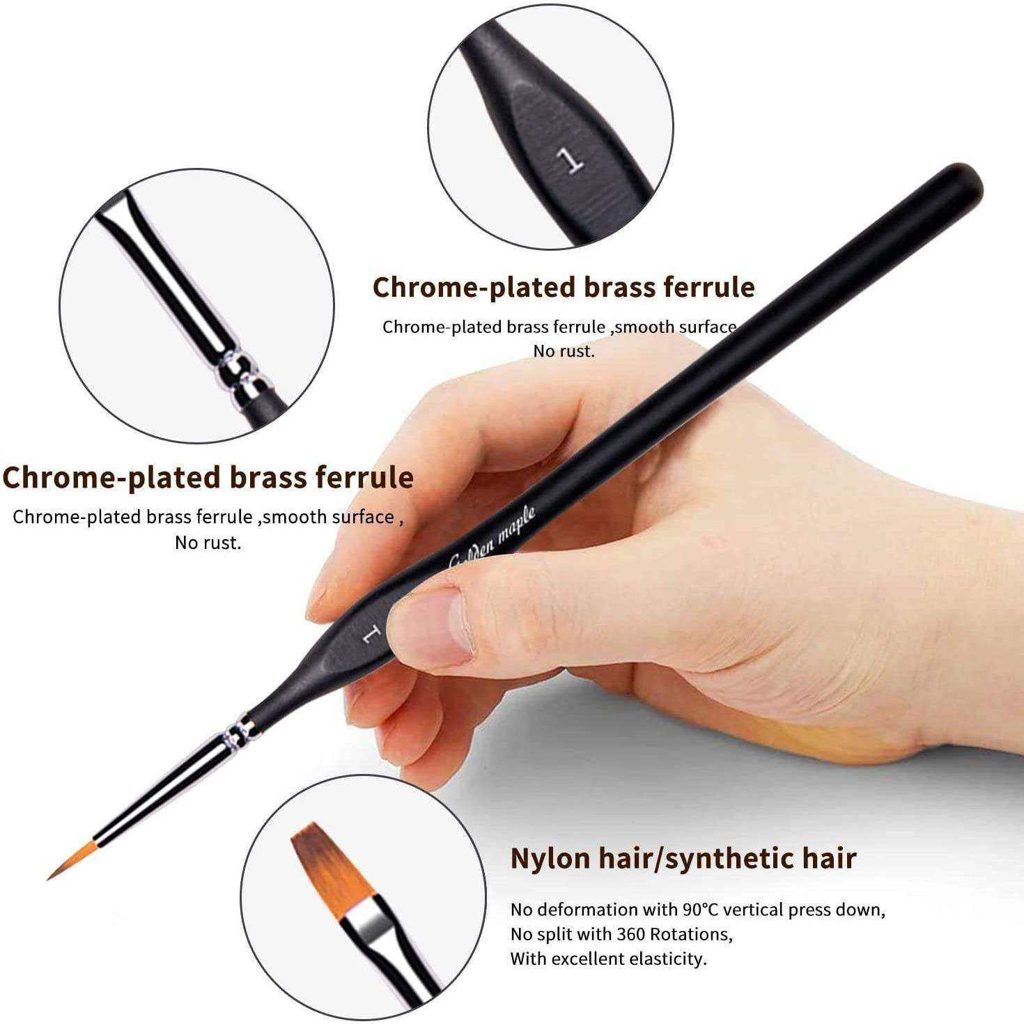 金之枫跨境热销15支黑色木杆尼龙微缩细节刷套装 画笔,淘宝优惠券,粉丝福利购,淘宝优惠卷