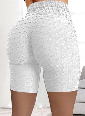 极速Women Summer Knit Shorts Hzigh Waist Hip Tight Leggings