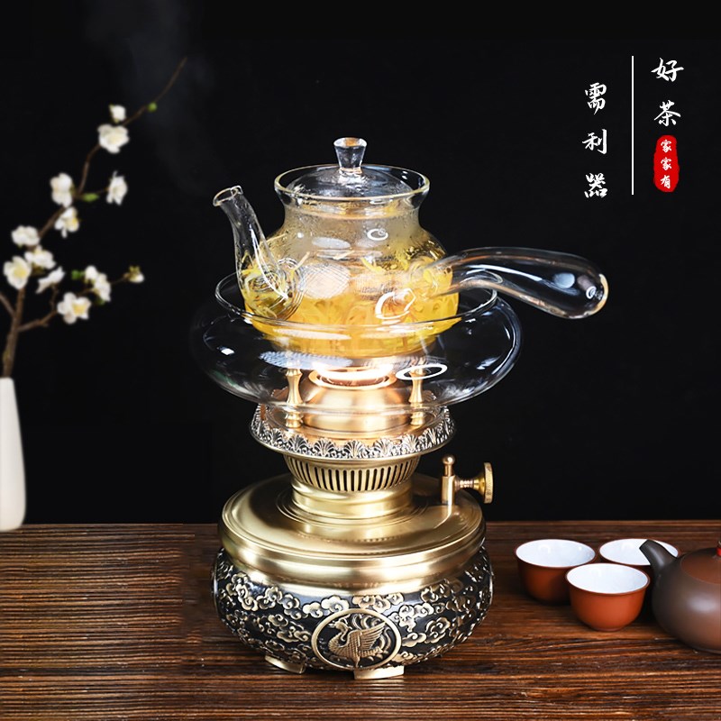 New coal oil lamp air lamp tea stove retro old-fashioned butter tea lamp Chaoshan Kungfu tea set boiling water