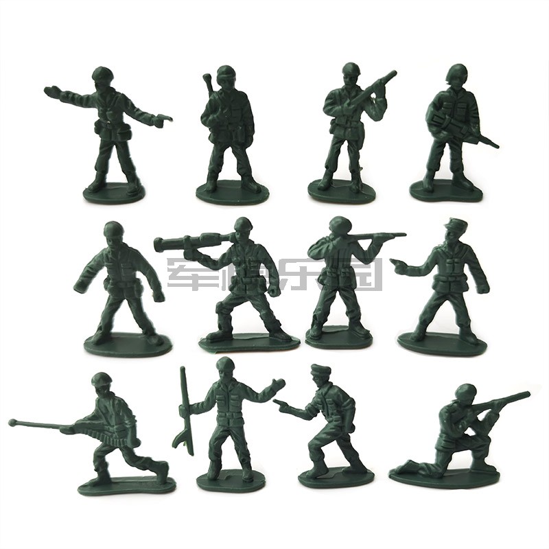 1/72二战小兵人军人模型套装塑料士兵打仗军事沙盘玩具儿童兵团