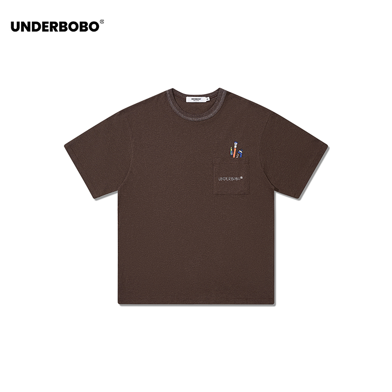 BOBO画家系列短袖T恤男女同款 25春夏季简约休闲通勤情侣上衣内搭 - 图1