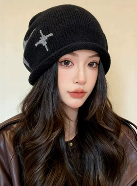 2026新款女款保暖堆堆针织帽