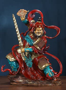 东方禧门神铜摆件一对黄铜工艺品家居送长辈送朋友客厅乔迁礼品