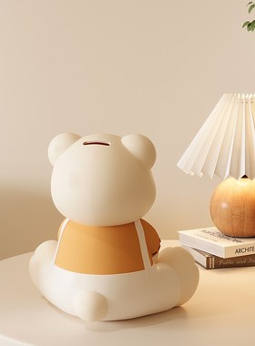 极速可爱熊存钱罐2024年新款摆件奶油风客厅电视柜U装饰儿童房创