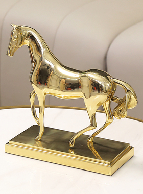 新品全铜马摆g件马到成功客厅玄关办公室工艺摆件家居酒柜装饰乔