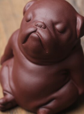 新品LUWU purple clay tea pet dog from Yixing zishUa tea play