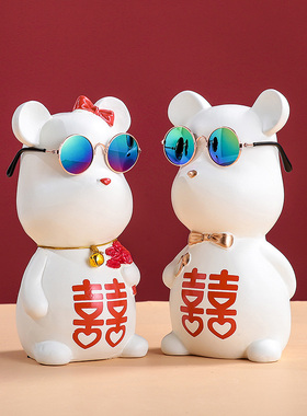 极速创意情侣现代玄关摆件新婚客厅N家居装饰品结婚礼物送新人新