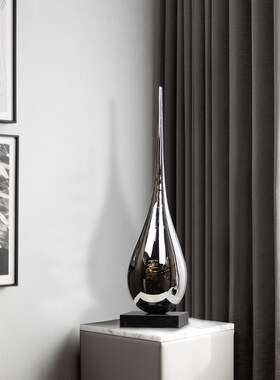 极速水滴雕塑g酒店售楼部大厅落地抽象艺术大摆件客厅电视柜玄关