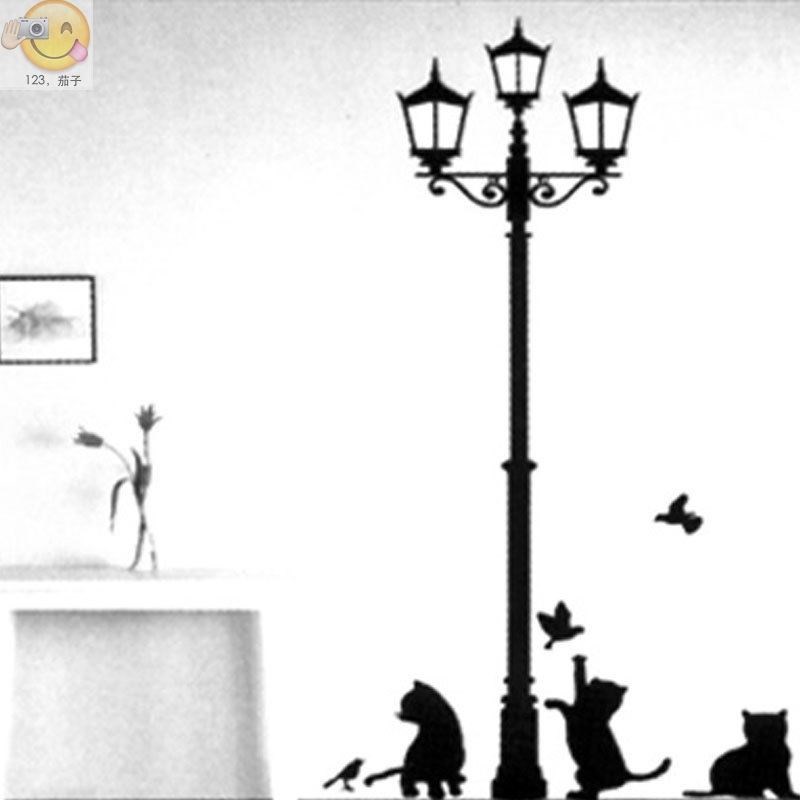 网红Creative DIY Popular Ancient Lamp Cats and Birds Wall St - 图0