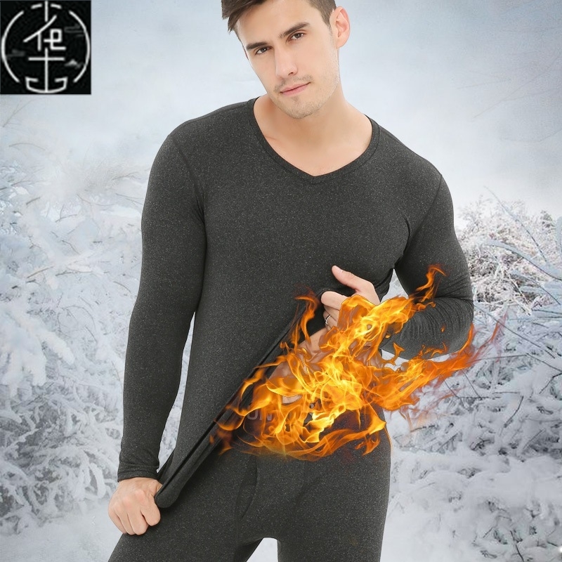 Men's Thermal Underwear Set Winter Warm Men Thick Long J - 图0