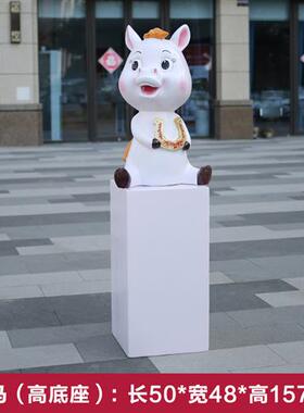 玻璃钢十二生肖雕塑模型景观小品户外幼儿园卡通草坪装饰摆件景区