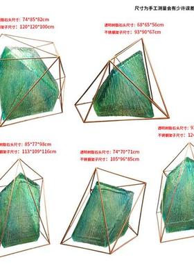 定制透明树脂景观石头摆件酒店别墅售楼处庭院水池造景雕塑装饰品