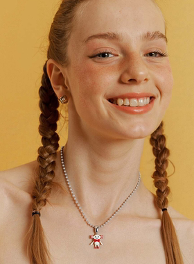 iMOKJT怪力岛系列小雪怪个性项链吊坠可拆DIY钥匙扣包挂饰