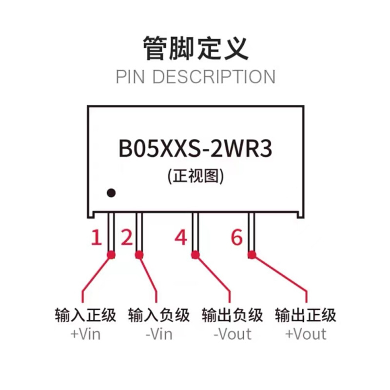 电源模块B0505S/9/12/24S/-1W B1205/1212/1224S-2W B2405S隔离DC - 图3