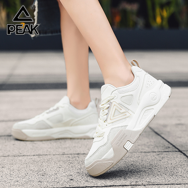 匹克态极板鞋男秋冬季学生休闲鞋经典百搭舒适软弹小白鞋运动鞋子 - 图0