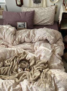 超柔四件套A类母婴级纯棉水洗棉床单被套床笠学生宿舍三件套