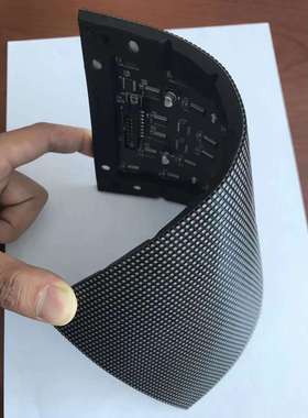 LED柔性显示屏P5P4P3P2.5P2软模组可弯曲单元板圆柱屏弧形圆桶屏