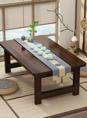 可折叠飘窗小桌子家用炕桌日式榻榻米小茶几床上学习书桌电脑矮桌