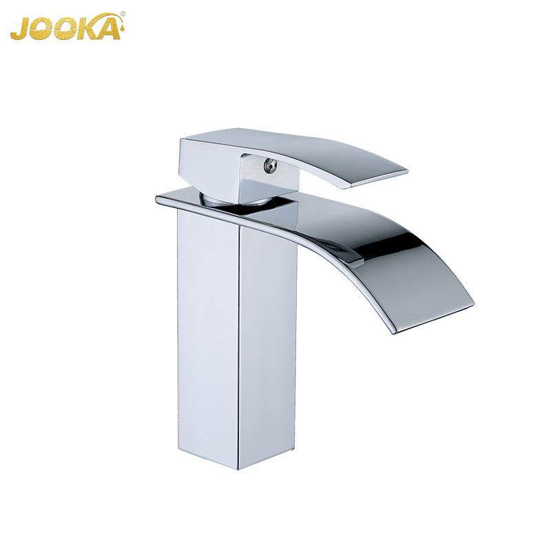 外贸出口直销水暖洁具电镀单孔脸盆龙头扁嘴瀑布家用浴室,淘宝优惠券,粉丝福利购,淘宝优惠卷