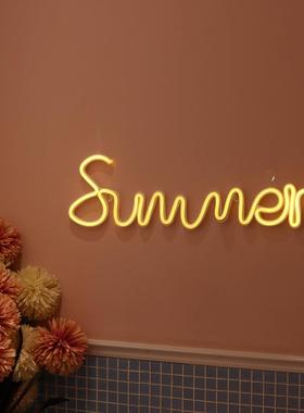 直销summer霓虹灯橱窗展示装饰灯房间小夜灯led造型灯