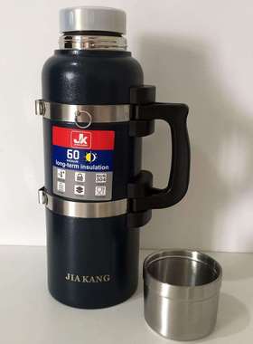 304不锈钢户外大容量旅行水壶3升4升有手柄真空保温壶新款便携