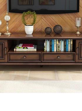 复古风小户型现代电视柜简约木质客厅储物柜卧室储物柜茶几组合