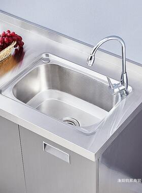 整体全不锈白钢厨房橱柜简易灶台一体储物收纳碗柜家用小户型