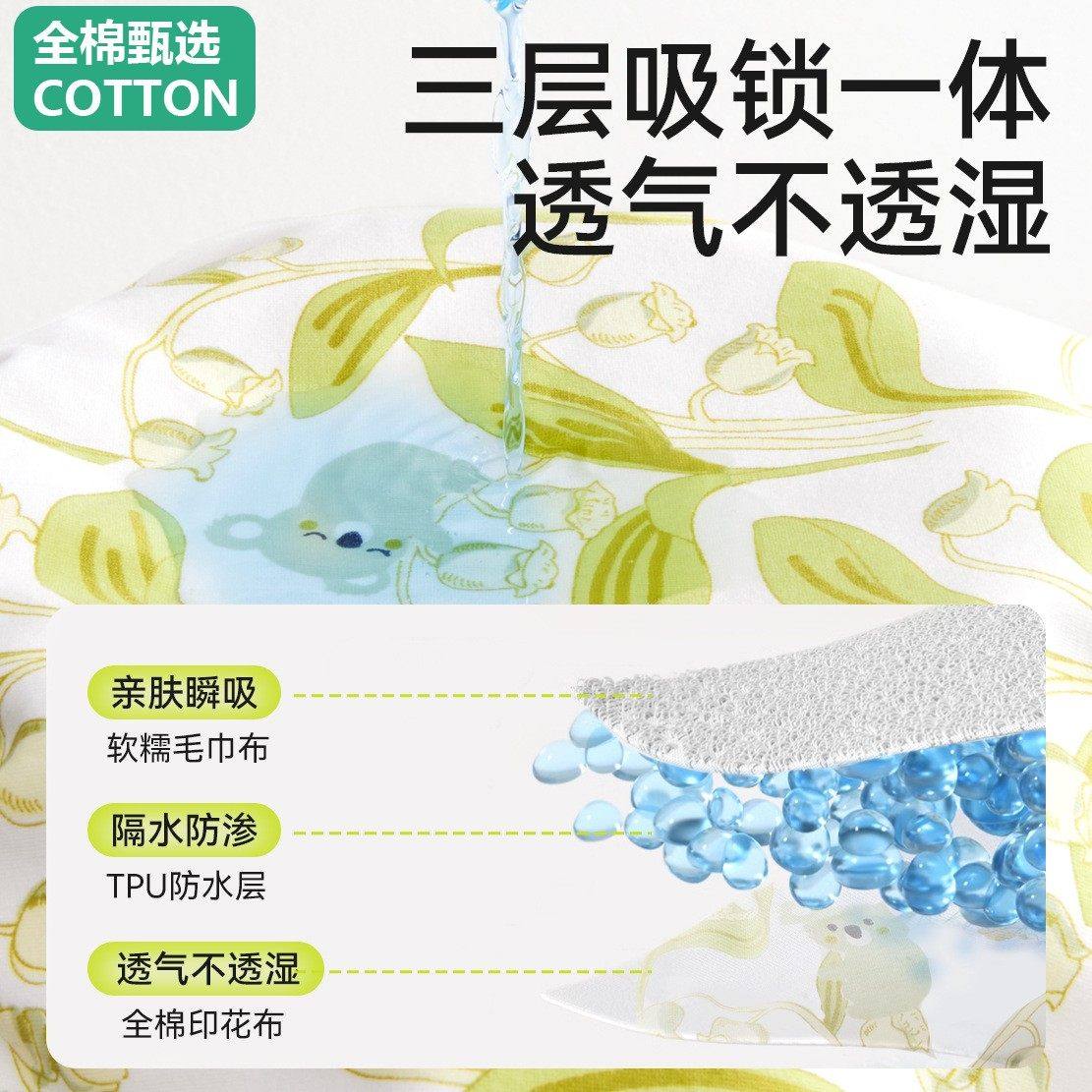 全棉母婴纯棉隔尿裙男女宝宝隔尿裤防水可洗护垫婴儿戒尿不湿训练,淘宝优惠券,粉丝福利购,淘宝优惠卷