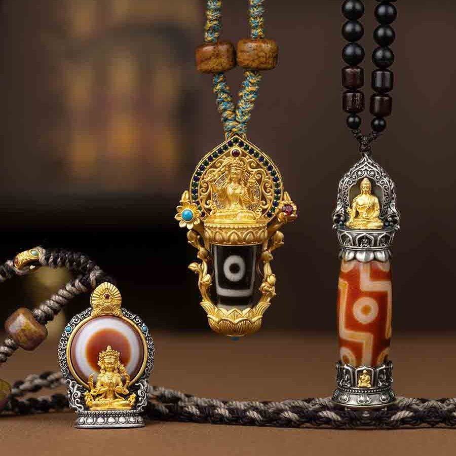 红肉九眼天珠吊坠西藏饰品六字真言转运珠文殊男女款挂件厂家直销,淘宝优惠券,粉丝福利购,淘宝优惠卷