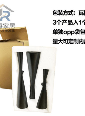 跨境亚马逊烛台铁艺小蛮腰蜡烛台哑光黑色锥形底座客厅工艺品摆件