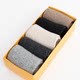 Mushow Wollsocken, mehrfarbige Socken in der Mitte der Wade