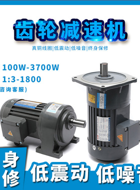 小型减速电机380V大扭矩变频750W齿轮减速机调速单相电机220v三相