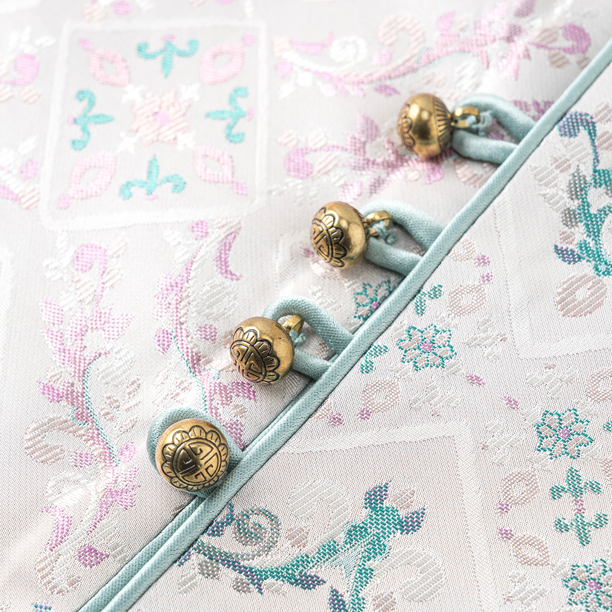 【清】莨西子新中式国风桑蚕真丝马甲女短款复古贵气外搭马夹上衣 - 图2