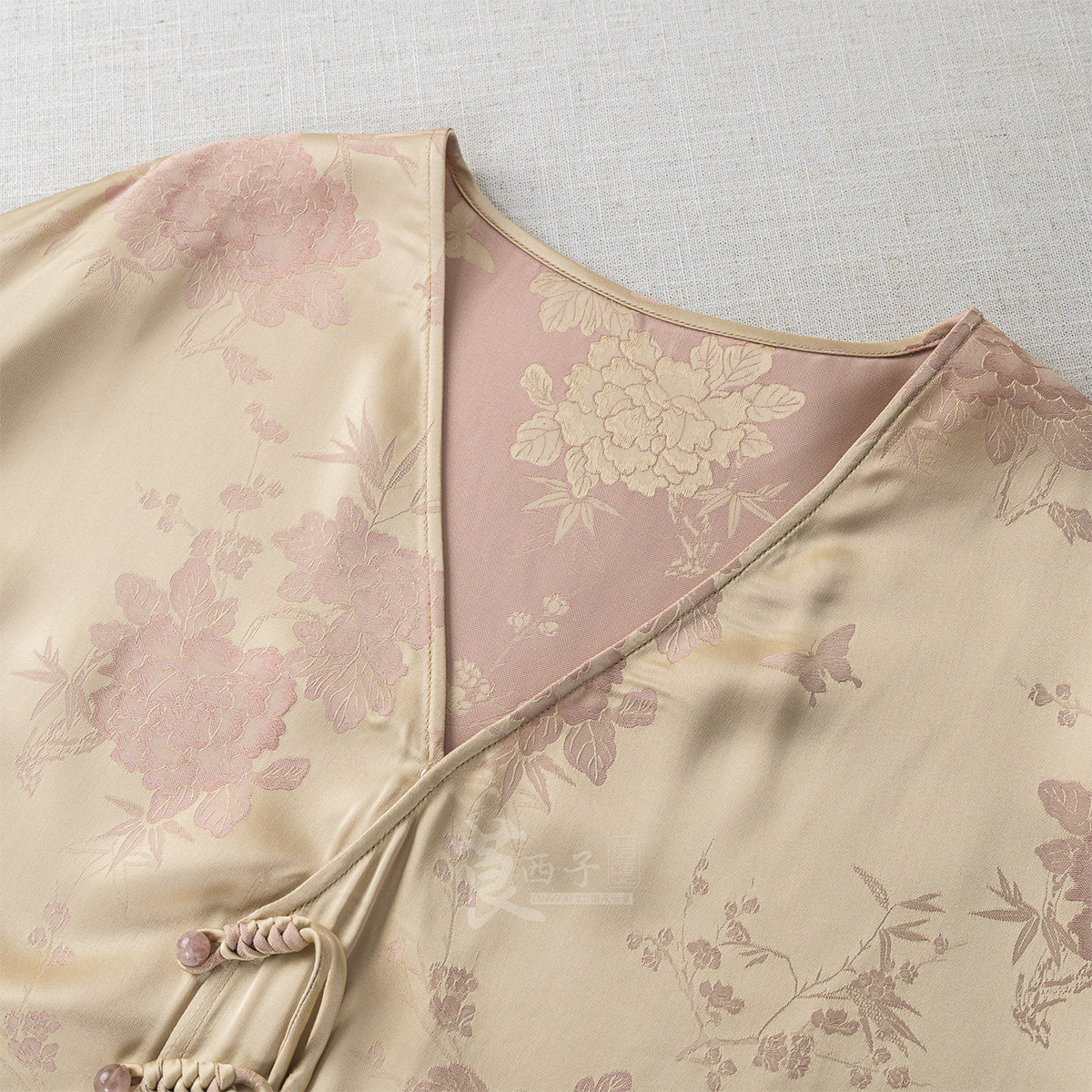 【清】莨西子新中式国风醋酸长袖衬衫女喇叭袖宽松显瘦上衣复古,淘宝优惠券,粉丝福利购,淘宝优惠卷