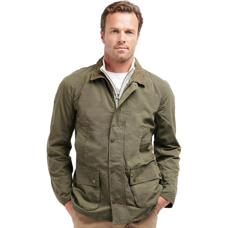 BARBOUR  ASHBY CASUAL OLIVE GREEN JACKET - 图1