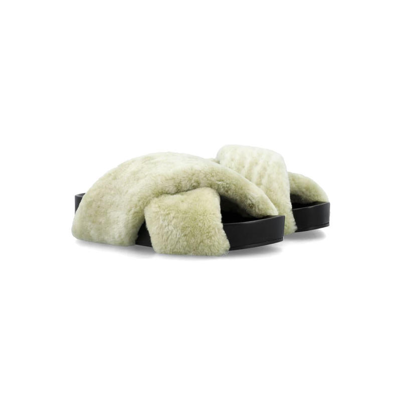 JIL SANDER Shearling Slides - 图0