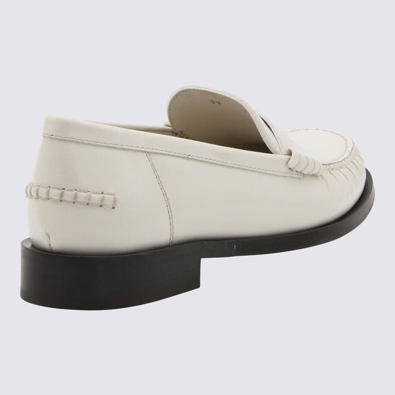 FERRAGAMO CREAM LEATHER IRINA LOAFERS - 图0