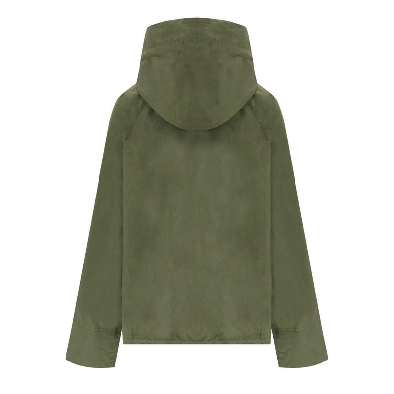 BARBOUR NITH SHOWERPROOF GREEN HOODED JACKET-图0