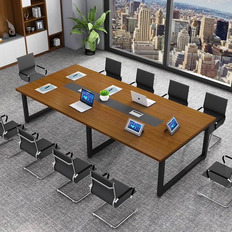 会议桌长桌现代简约办公桌长方形职员洽谈桌椅组合培训桌子工作台