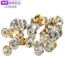 Clothing Belt Accessories White A Drilling Pipe Drilling Silver Color Edge Drilling Nail DIY Rivet Insert Drilling Ram