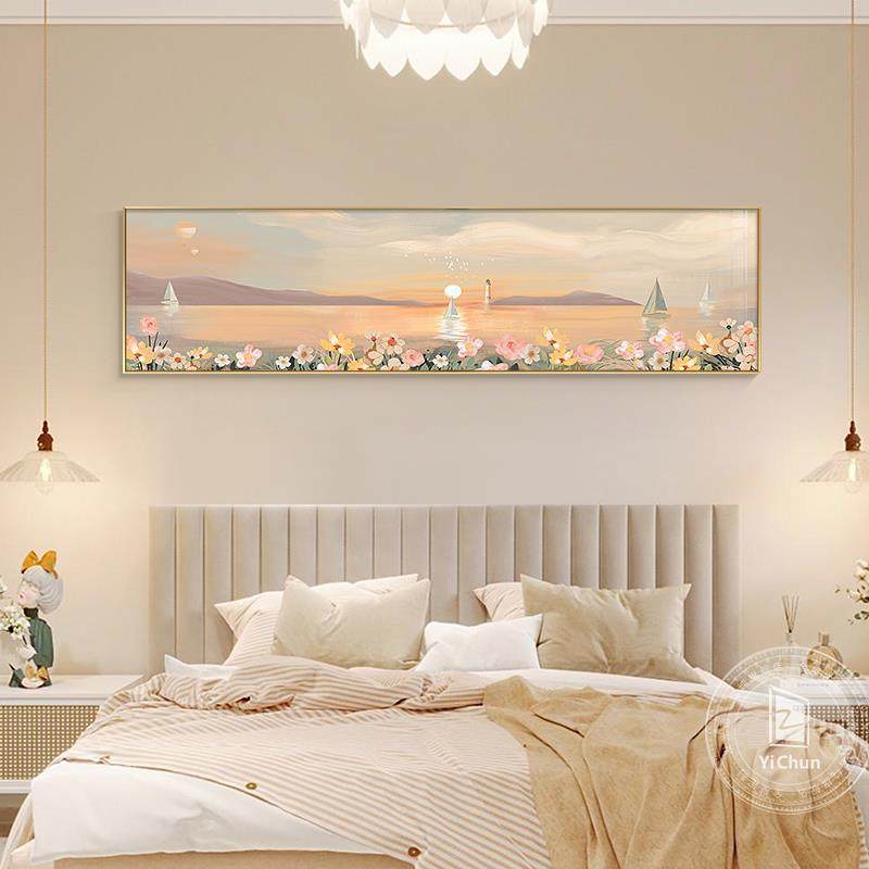 网红景卧北欧风温室墙装饰画版头风客G厅沙横发背壁画馨房间床挂,淘宝优惠券,粉丝福利购,淘宝优惠卷