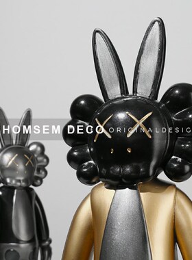 现代轻奢卡通g雕塑摆件外星人样板房间软装饰品售楼处大厅艺术摆